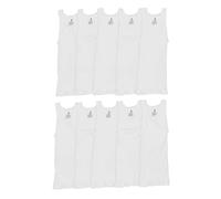 Hanes Lot de 10 débardeurs confortables pour homme, blanc, Taille M