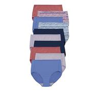 Hanes - Lot de 10 slips pour femme - coloris assortis - 9