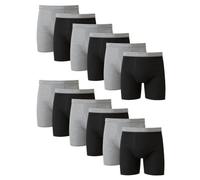 Hanes Boxers homme Lot de 12 – Coton, ceinture Comfort Flex – Noir/Gris XX-Large