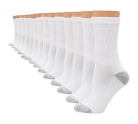 Hanes Lot de 14 paires de chaussettes douces anti-humidité pour femmes, tailles de chaussures 42-46, blanc, 40-46, blanc
