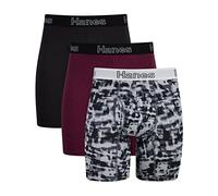 Hanes Lot de 3 Boxers Comfort Flex Fit pour Homme, Pochette de Soutien, Béton Noir/Canneberge - Lot de 3, X-Large