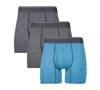 Hanes Lot de 3 boxers confortables et extensibles en maille respirante pour homme, Bleu/gris/indigo, Large