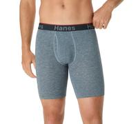 Hanes Boxer ajusté homme Total Support Pouch – Anti-frottement, anti-odeurs – Lot de 3 Gris/Noir XXL