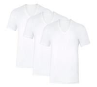 Hanes Lot de 3 Maillots de Corps Anti-Transpiration pour Homme, t-Shirt Anti-Transpiration sous Les aisselles, t-Shirt à col en V Blanc, Lot de 3 Maillots de Corps bloquant la Transpiration sous Les