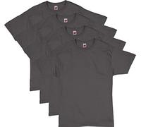 Hanes Lot de 4 Chemises Opaques pour Homme, Gris fumé, XL