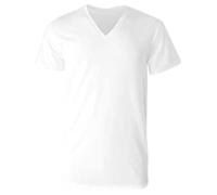 Hanes Lot de 4 maillots de corps à col en V pour homme Coupe confortable, BLANC, XXL