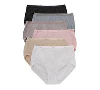 Hanes Lot de 6 Culottes Classiques Taille Haute pour Femme en Coton évacuant l'humidité (Les Couleurs Peuvent Varier), 7