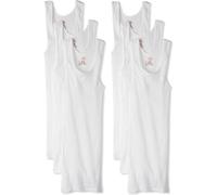 Hanes Lot de 6 débardeurs côtelés en coton anti-humidité pour homme, Blanc (lot de 6 chemises), XX-Large
