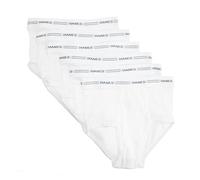 Hanes Lot de 6 et 10 Slips en Coton pour garçon - sans remontée, Blanc - Lot de 6, Small