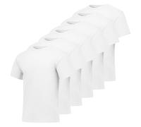 Hanes Lot de 6 T-shirt pour homme Confort doux - Blanc - Small