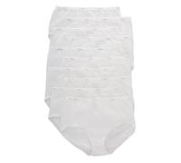 Hanes - Lot de culottes classiques en coton pour femme - évacuant l'humidité - Blanc 34