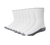 Hanes Max Cushioned Crew Socks, Moisture-Wicking with Odor Control, Multi-Pack Ultimate FreshIQ Paires de Chaussettes Anti-odeurs pour Homme, Lot de 8 Pieds Blanc/Gris, Taille Unique