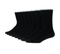 Hanes Max Cushioned Crew Socks, Moisture-Wicking with Odor Control, Multi-Pack Ultimate FreshIQ Paires de Chaussettes Anti-odeurs pour Homme, Lot de 8 Pieds Noirs et Gris, Taille Unique