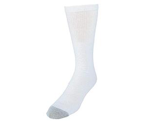 Hanes Men's 12 Pack FreshIQ Over The Calf Tube Socks, White, 10-13/Shoe Size