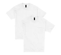 Hanes Men's 2 Pack Short Sleeve Pocket Beefy-T, White, X-Large