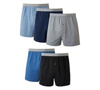 Hanes Boxers homme FreshIQ tricotés taille apparente – Lot de 5 – Assortis – Large (36-38)