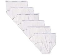 Hanes Slip homme FreshIQ coton sans étiquette – Pack de 6 blanc Taille M