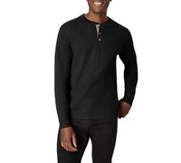 Hanes Men's Beefy-T Long-Sleeve Henley M Black