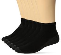 Hanes Men's Comfortblend Max Cushion 6-Pack Ankle Socks, Black, Shoe Size: 6-12