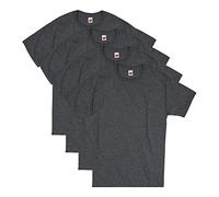 Hanes Men's Comfortsoft Short Sleeve T-Shirt, Gris Anthracite chiné, XXL (Lot de 4) Homme