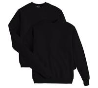 Hanes Men's EcoSmart Fleece Sweatshirt, Black, 3X-Large (Pack of 2)