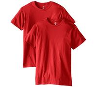 Hanes Men's Nano Premium Cotton T-Shirt (Pack of 2), Deep Red, Medium