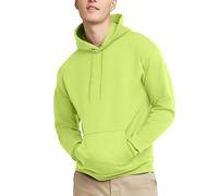 Hanes Men's Pullover EcoSmart Fleece Hooded Sweatshirt, Safety Green, 3XL