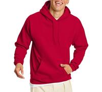 Hanes Men's Pullover EcoSmart Fleece Hoodie, Deep Red, 4X