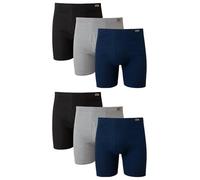 Hanes Boxers homme sans étiquette – Lot de 6 – Noir/Gris chiné – Taille M