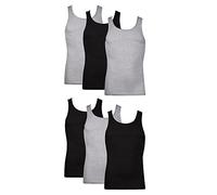 Hanes Men's Tagless ComfortSoft Dyed Tank Undershirt, 6 Pack