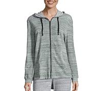 Hanes O4693 Veste d'échauffement ou de survêtement, Teinture Spatiale Noire, L Femme
