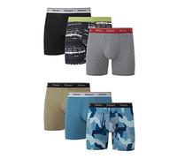 Hanes Originals Lot de 6 Boxers en Coton Stretch Boxeur ajusté, Coloris Assortis, Homme