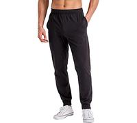 Hanes Originals Pantalon de Jogging en Jersey de Coton pour Homme avec Poches, Entrejambe de 76,2 cm, Noir, Taille S