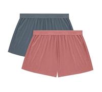 Hanes Originals Sleep, 2-Pack, Comfywear Supersoft Lounge Shorts Pack, 3.25" Bas de Pijama, Gris Stargazer/cèdre Naturel, L (Lot de 2) Femme