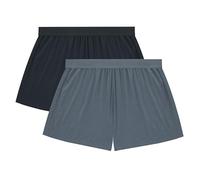 Hanes Originals Sleep, 2-Pack, Comfywear Supersoft Lounge Shorts Pack, 3.25" Bas de Pijama, Noir/Gris Stargazer, S (Lot de 2) Femme