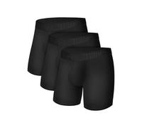 Hanes Originals Supersoft Boxer Briefs, Viscose from Bamboo Men's Underwear, Black 3-Pack Boxeur ajusté, Noir/Noir, XXL (Lot de 3) Homme