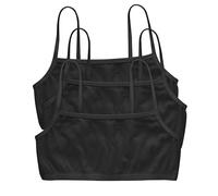 Hanes Lot de 3 brassières en Coton Soutien-Gorge, Opaque, Noir/Noir, XXL Femme
