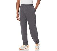 Hanes Pantalon de survêtement pour homme, pantalon de survêtement en polaire de coton ultime, jogging avec poches pour homme, Gris anthracite chiné, Taille L