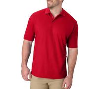 Hanes Pique Short Sleeve Shirt, Three-Button Midweight Polo for Men Chemise, Rouge Profond, 3XL Homme
