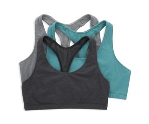 Hanes Racerback Bralette Pack, Low Impact Sports Bra, Solid Or Assorted, 3-Pack Soutien-Gorge Femme (Lot de 3)