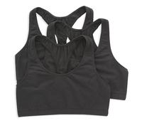 Hanes Racerback Bralette Pack, Low Impact Sports Bra, Solid Or Assorted, 3-Pack Soutien-Gorge, Opaque, Noir/Noir, XL (Lot de 3) Femme