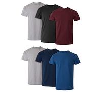 Hanes Shirt, Moisture-Wicking Cotton Crewneck Pocket Tees, 6-Pack sous-vêtement, Coloris Assortis, 3XL (Lot de 6) Homme