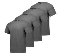 Hanes Comfortsoft T-Shirt à Manches Courtes pour Homme, Gris Anthracite chiné, 4XL (Lot de 4)