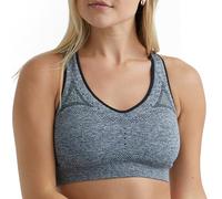 Hanes Brassière de sport sans coutures à dos nageur Ebony Heather XX-Large