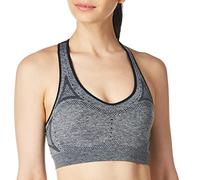 Hanes Sport Women's Seamless Racerback Sports Bra,Ebony Heather,XX-Large