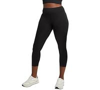 Hanes Stretch Jersey Capri Leggings, Noir, M Femme