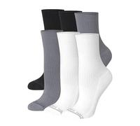 Hanes Supersoft, Stretch No Show and Mid Crew Socks, 6-Pairs Chaussettes, Blanc/Jardin Opulent, 37-42 (Lot de 6) Femmes