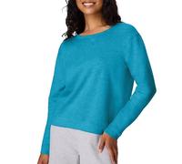 Hanes – Sweat-shirt – Pull en molleton à encolure en V EcoSmart – Bleu bruyère vif Taille M (Femme)