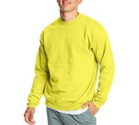 Hanes EcoSmart Fleece, Pullover Crewneck-Sweatshirt, 1 Or 2 Pack Maillot de survêtement, Vert sécurité, XXXL Homme