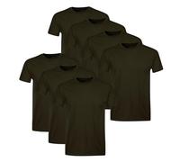 Hanes T-shirt à col rond en coton pour homme Noir Taille L
